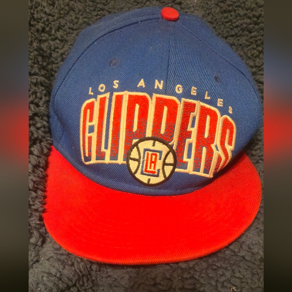 Mitchell & Ness Los Angeles Clippers Blue and Red Hat